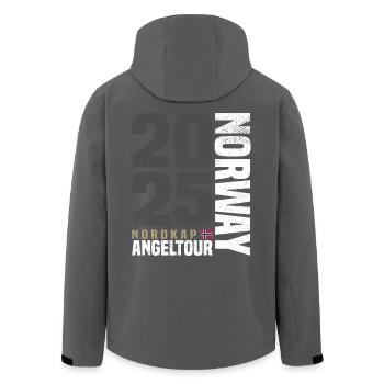 Norway Nordkap Angeltour 2025 - Recycelte Männer Softshell-Jacke von Stanley/Stella - Schwarz - Hinten - AI Model Male 185 light (185cm)