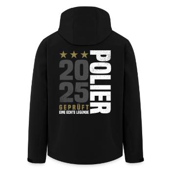 Geprüfter Polier 2025 - Recycelte Männer Softshell-Jacke von Stanley/Stella - Schwarz - Hinten - AI Model Male 185 light (185cm)