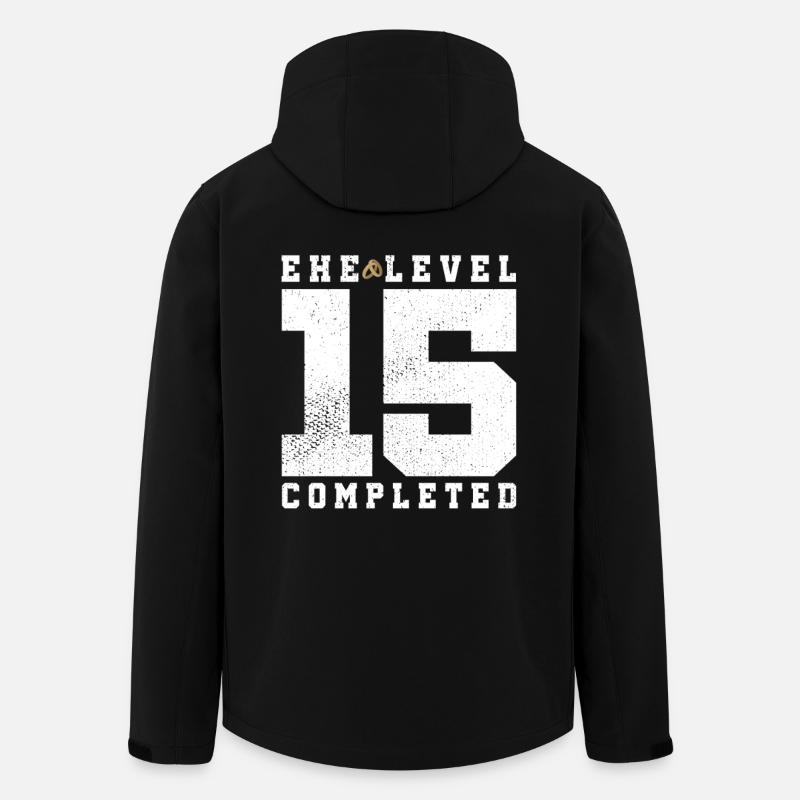 Ehe Level 15 Completed - Recycelte Männer Softshell-Jacke von Stanley/Stella - Schwarz