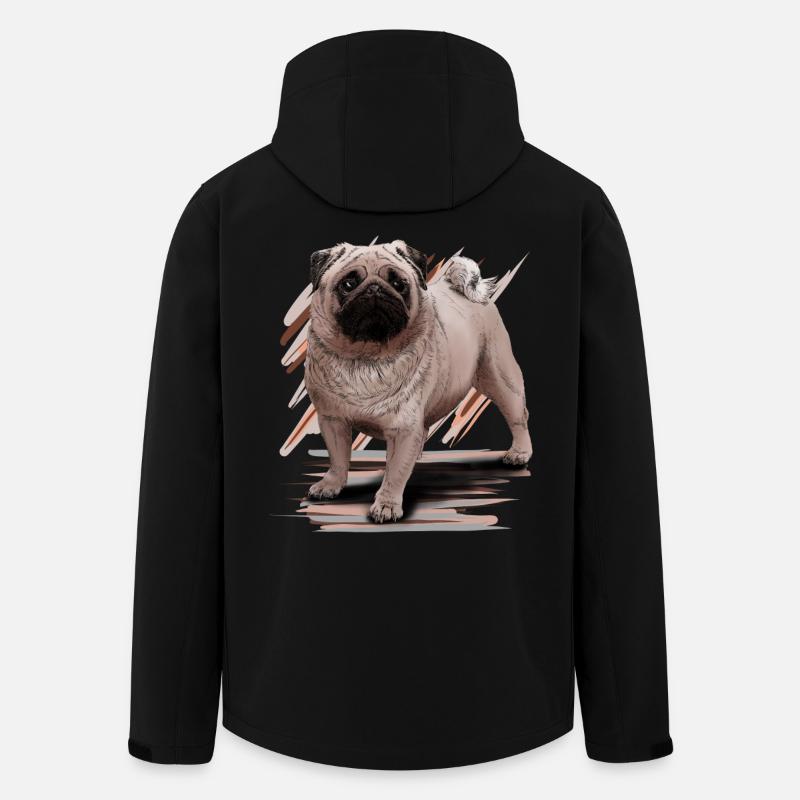 Pug - Veste softshell homme en polyester recyclé Stanley/Stella - noir
