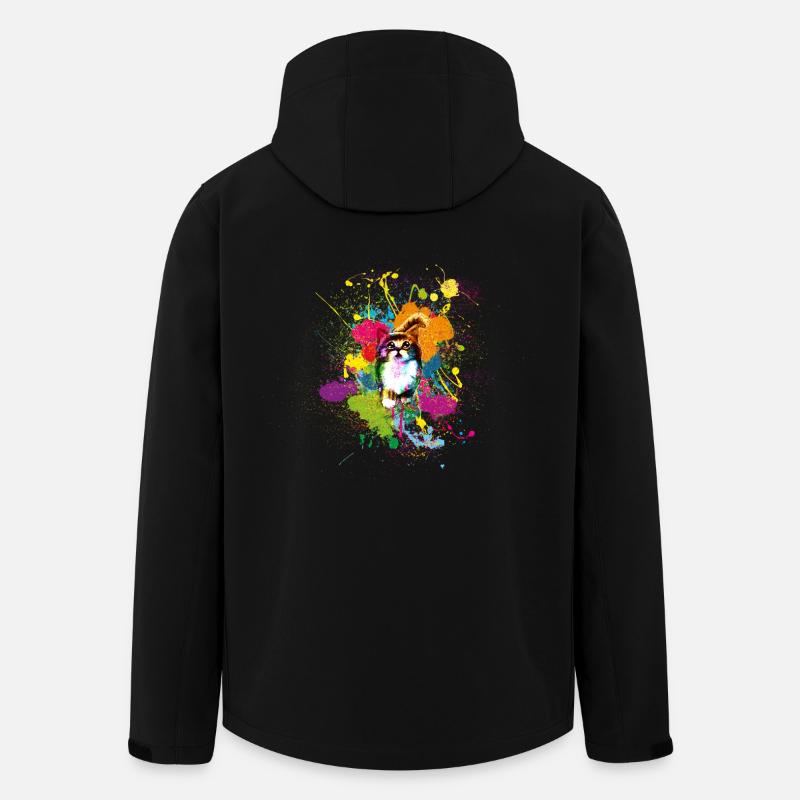 Kleckskatze - Recycelte Männer Softshell-Jacke von Stanley/Stella - Schwarz