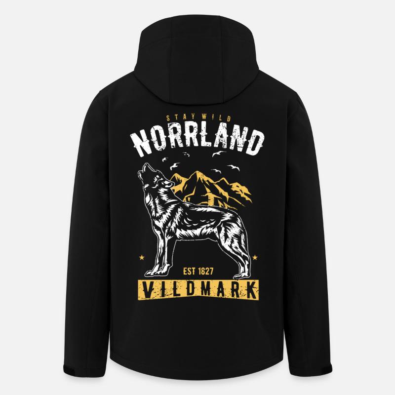 Stay Wild Norrland Vildmark - Veste softshell homme en polyester recyclé Stanley/Stella - noir