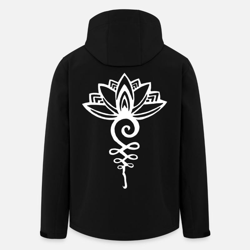 Lotus blanc éternel - Veste softshell homme en polyester recyclé Stanley/Stella - noir