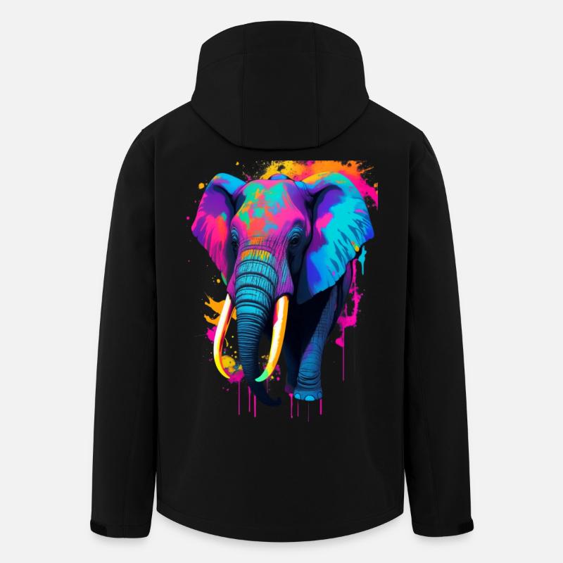 Éléphant - Veste softshell homme en polyester recyclé Stanley/Stella - noir