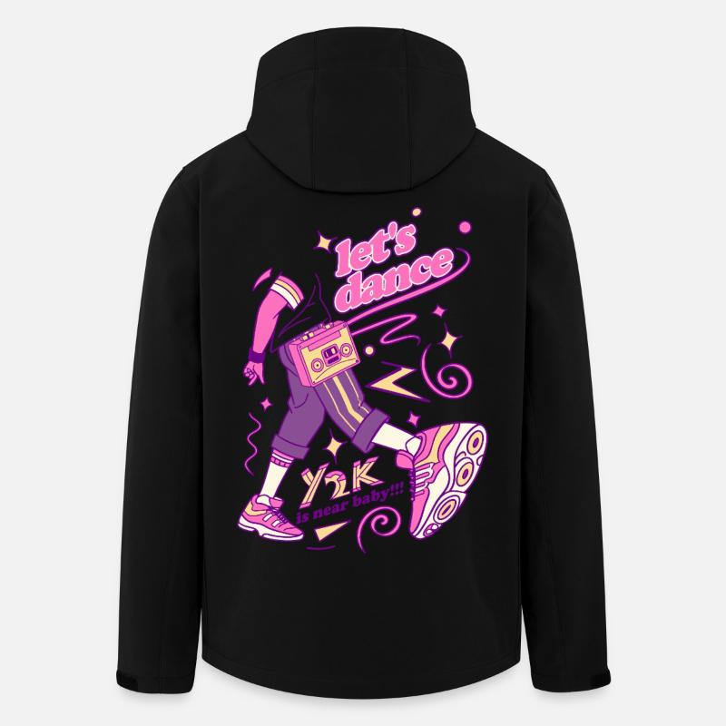 Neon Dance Ghettoblaster-Vibe - Recycelte Männer Softshell-Jacke von Stanley/Stella - Schwarz