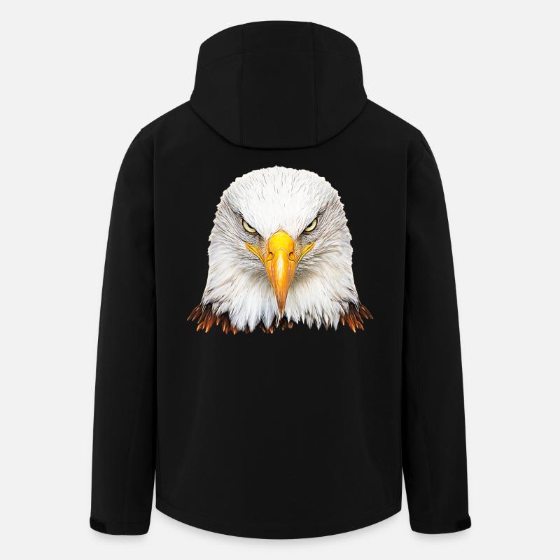 Bald eagle - Men’s Recycled Softshell Jacket by Stanley/Stella - black