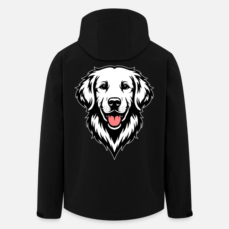 Golden Retriever - Recycelte Männer Softshell-Jacke von Stanley/Stella - Schwarz