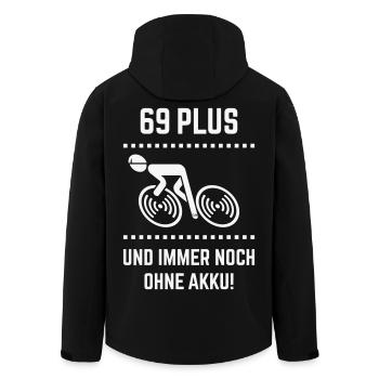 69 Plus – toujours sans batterie ! Vélo de route vélo W - Veste softshell homme en polyester recyclé Stanley/Stella - noir - Dos - AI Model Male 185 light (185cm)