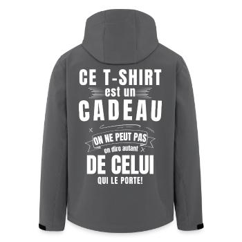 Tshirt cadeau pas celui qui le porte Humour Homme - Veste softshell homme en polyester recyclé Stanley/Stella - noir - Dos - AI Model Male 185 light (185cm)