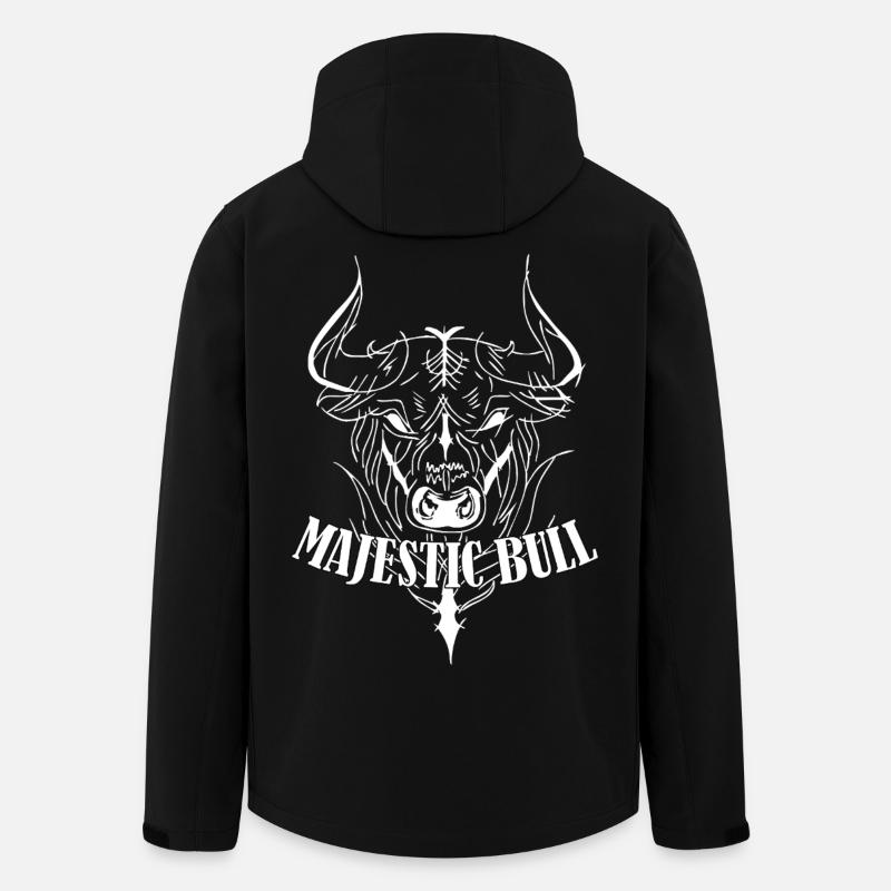 Majestic Bull - Recycelte Männer Softshell-Jacke von Stanley/Stella - Schwarz