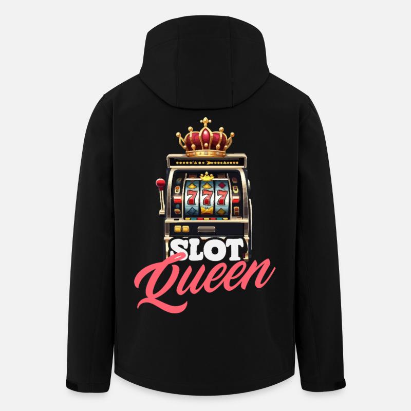 Slots Queen Casino Gambling Jackpot - Men’s Recycled Softshell Jacket by Stanley/Stella - black