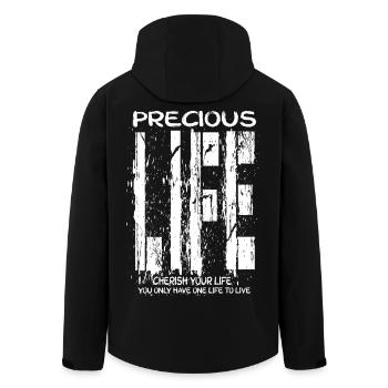 Vie précieuse - Veste softshell homme en polyester recyclé Stanley/Stella - noir - Dos - AI Model Male 185 light (185cm)