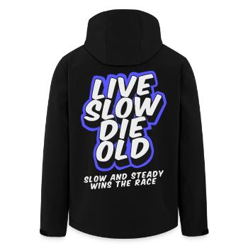 Live Slow Die Old - LSDO - Veste softshell homme en polyester recyclé Stanley/Stella - noir - Dos - AI Model Male 185 light (185cm)