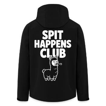 Le club du crachat se fait drôle de lama - Veste softshell homme en polyester recyclé Stanley/Stella - noir - Dos - AI Model Male 185 light (185cm)