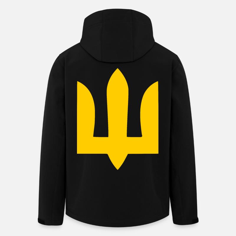 Ukraine - Recycelte Männer Softshell-Jacke von Stanley/Stella - Schwarz