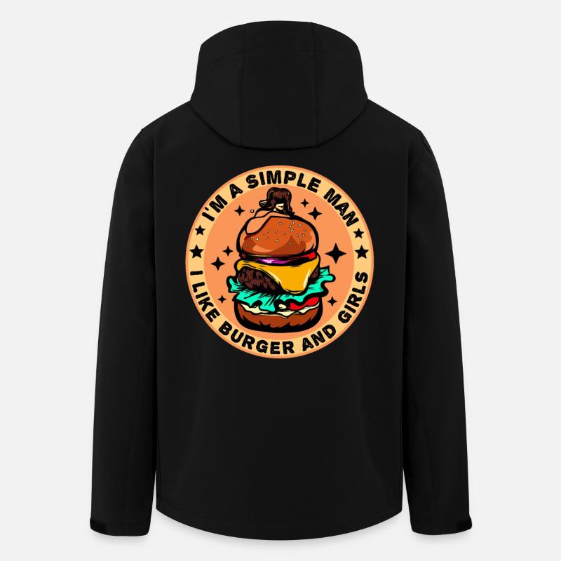 Burger Cheeseburger liebe - einfacher Mann - Recycelte Männer Softshell-Jacke von Stanley/Stella - Schwarz