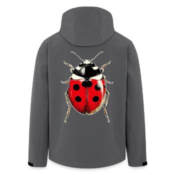 Marienkäfer Ladybug Insekten Bunt Süße Marienkäfer - Recycelte Männer Softshell-Jacke von Stanley/Stella - Schwarz - Hinten - AI Model Male 185 light (185cm)