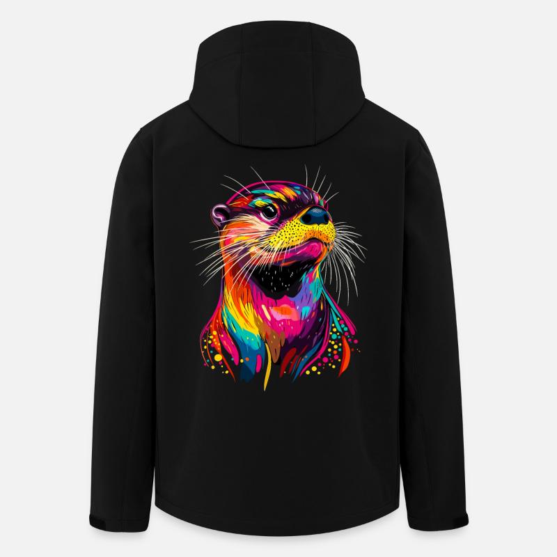 Odder Farverig Regnbue Havodder Mårt Sød Odder - Stanley/Stella herre softshelljakke i genanvendt polyester - sort