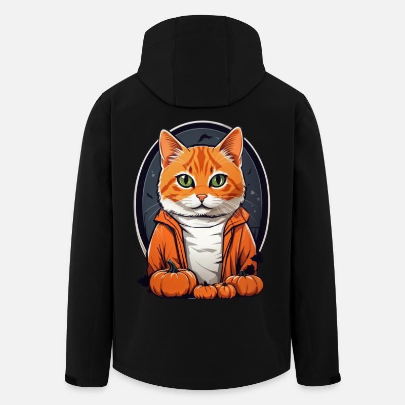 Halloween Katze - Recycelte Männer Softshell-Jacke von Stanley/Stella - Schwarz