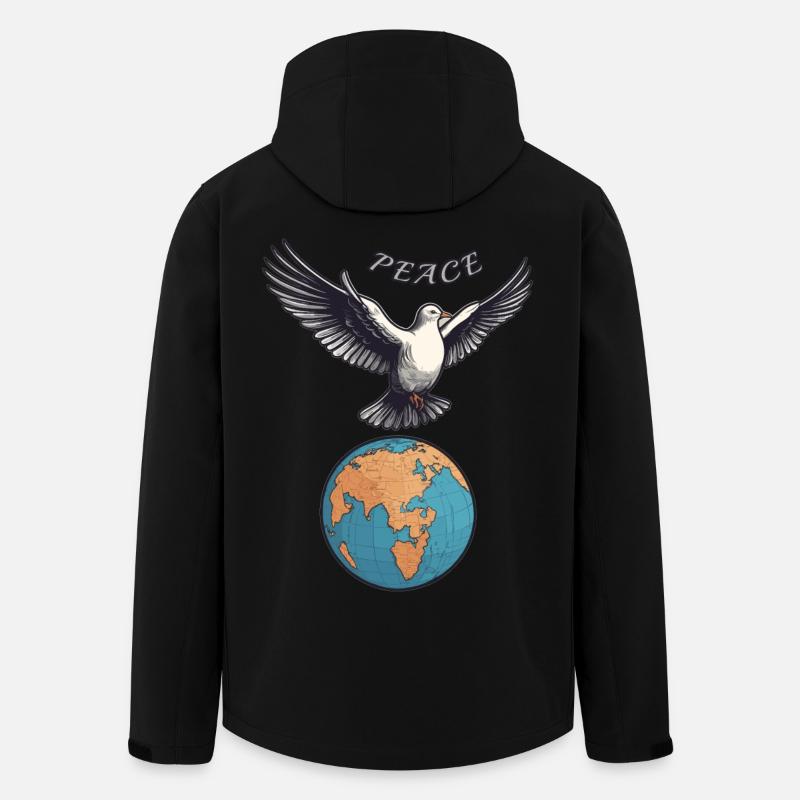 Weltfrieden auf der Erde - Recycelte Männer Softshell-Jacke von Stanley/Stella - Schwarz