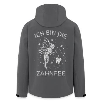 Zahnfee zaubern Zauberstab Zauberei Zauber Zahn - Recycelte Männer Softshell-Jacke von Stanley/Stella - Schwarz - Hinten - AI Model Male 185 light (185cm)