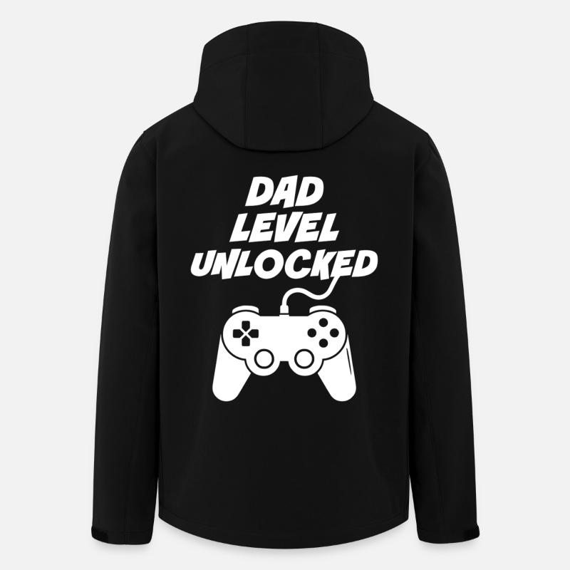 Niveau papa débloqué - Veste softshell homme en polyester recyclé Stanley/Stella - noir