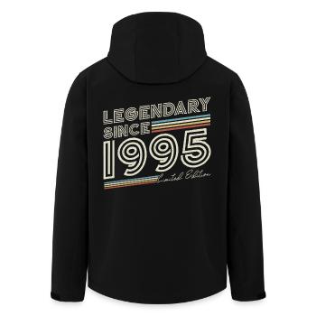 Legendär seit 1995 Jahrgang 30.Geburtstag Geschenk - Recycelte Männer Softshell-Jacke von Stanley/Stella - Schwarz - Hinten - AI Model Male 185 light (185cm)