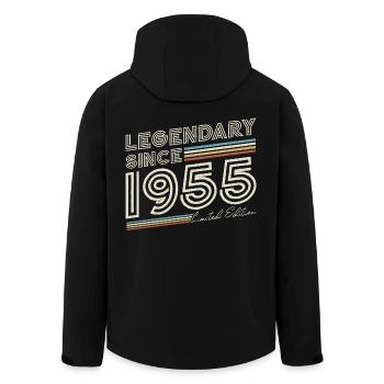 Légendaire depuis 1955 millésime anniversaire - Veste softshell homme en polyester recyclé Stanley/Stella - noir - Dos - AI Model Male 185 light (185cm)