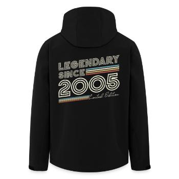 Legendär seit 2005 Jahrgang Geburtstag - Recycelte Männer Softshell-Jacke von Stanley/Stella - Schwarz - Hinten - AI Model Male 185 light (185cm)