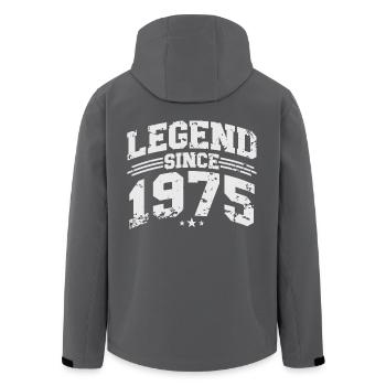 Legend Since 1975 Cadeau d’anniversaire vintage - Veste softshell homme en polyester recyclé Stanley/Stella - noir - Dos - AI Model Male 185 light (185cm)