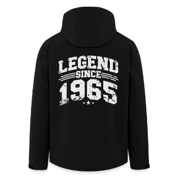 Légende depuis 1965 Cadeau d’anniversaire vintage - Veste softshell homme en polyester recyclé Stanley/Stella - noir - Dos - AI Model Male 185 light (185cm)