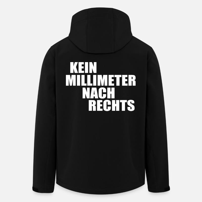 kein millimeter nach rechts - Recycelte Männer Softshell-Jacke von Stanley/Stella - Schwarz