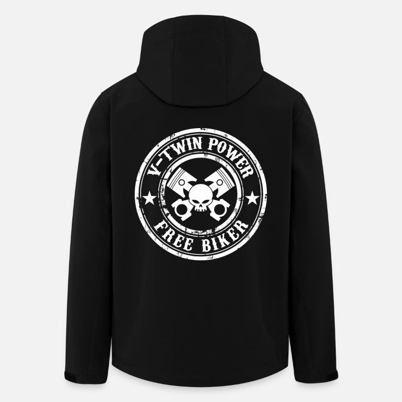 Free Biker design 01 - Men’s Recycled Softshell Jacket by Stanley/Stella - black