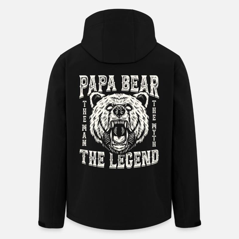 Papa Bear - Men’s Recycled Softshell Jacket by Stanley/Stella - black