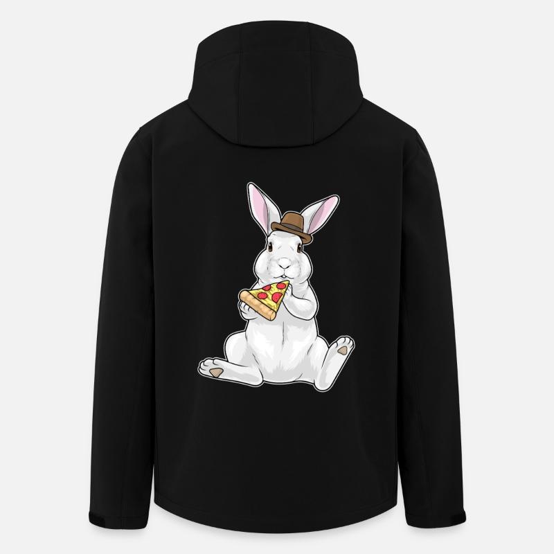 Bunny Pizza - Men’s Recycled Softshell Jacket by Stanley/Stella - black