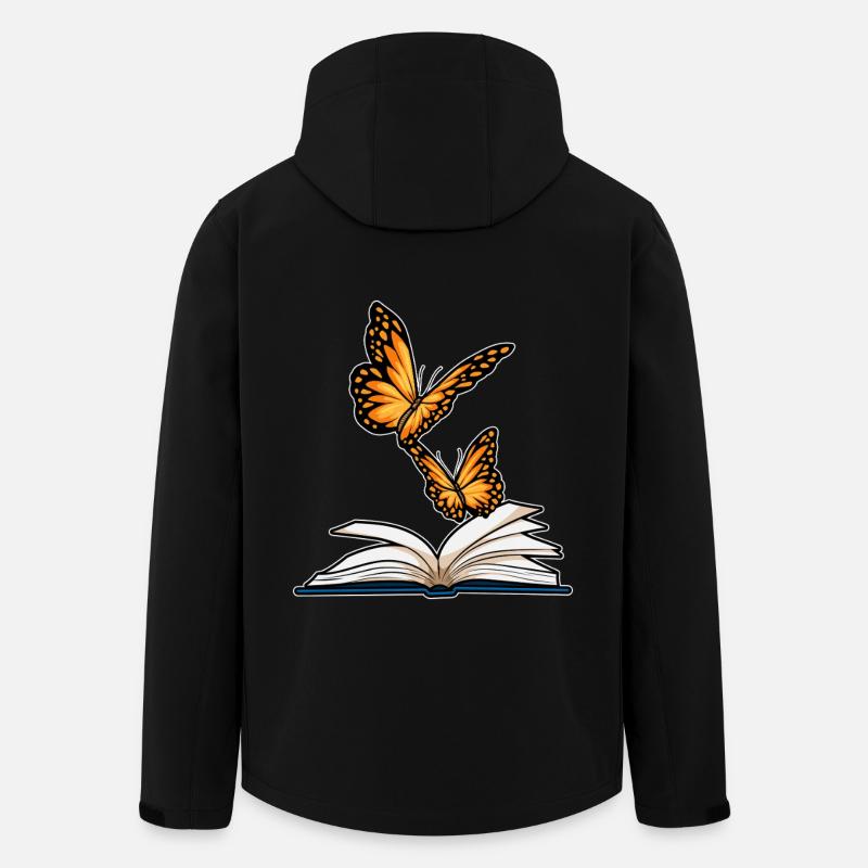 Livre Papillon - Veste softshell homme en polyester recyclé Stanley/Stella - noir