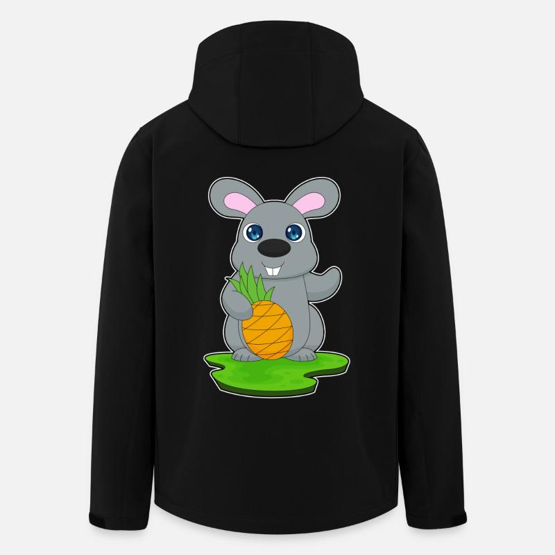 Bunny Pineapple Fruit - Men’s Recycled Softshell Jacket by Stanley/Stella - black