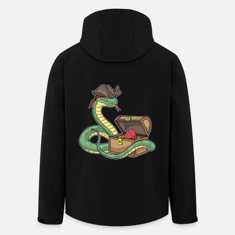 Schlange Ostern Pirat - Recycelte Männer Softshell-Jacke von Stanley/Stella - Schwarz