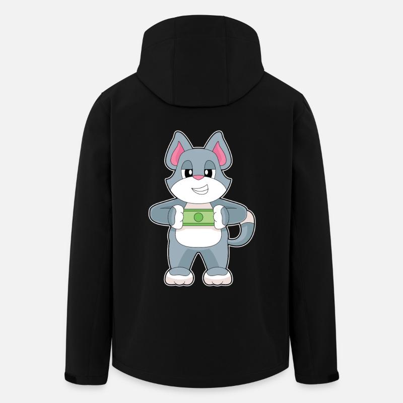 Cat Banknote - Men’s Recycled Softshell Jacket by Stanley/Stella - black