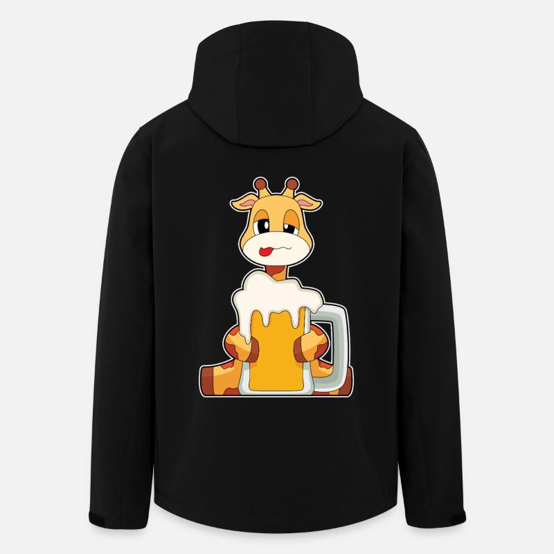 Giraffe Beer Mug Beer - Men’s Recycled Softshell Jacket by Stanley/Stella - black
