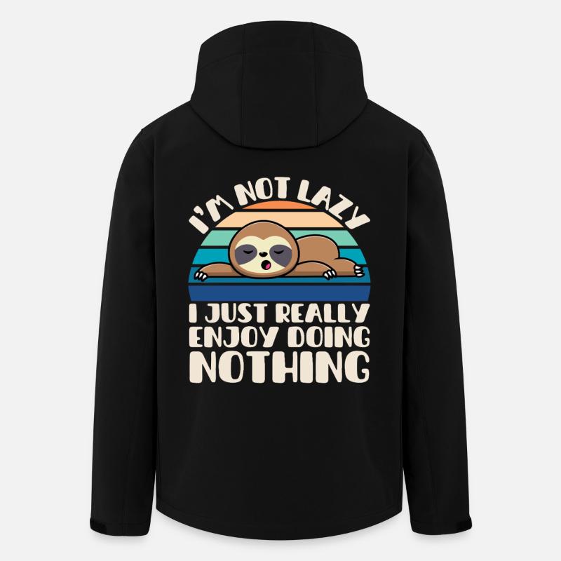 I'm Not Lazy I Just Really Enjoy Doing Nothing - Recycelte Männer Softshell-Jacke von Stanley/Stella - Schwarz