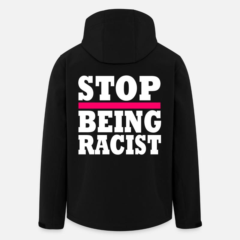 Stop being racist - Recycelte Männer Softshell-Jacke von Stanley/Stella - Schwarz