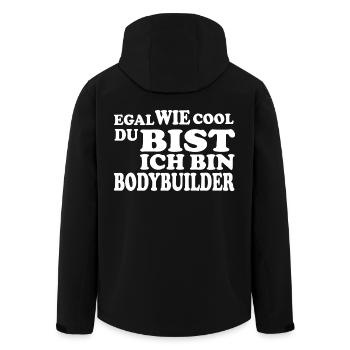 Bodybuilder - Recycelte Männer Softshell-Jacke von Stanley/Stella - Schwarz - Hinten - AI Model Male 185 light (185cm)