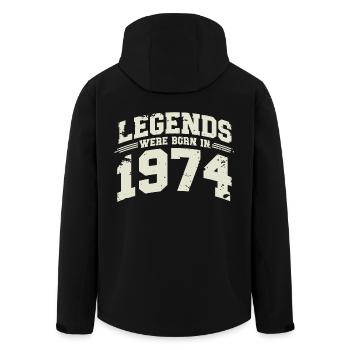 1974 Jahrgang geboren Legenden Geburtstag Geschenk - Recycelte Männer Softshell-Jacke von Stanley/Stella - Schwarz - Hinten - AI Model Male 185 light (185cm)