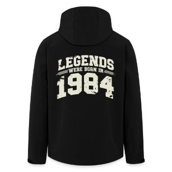 1984 Jahrgang geboren Legenden Geburtstag Geschenk - Recycelte Männer Softshell-Jacke von Stanley/Stella - Schwarz - Hinten - AI Model Male 185 light (185cm)