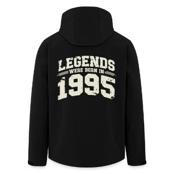 1995 Vintage Born Legends Birthday Gift - Men’s Recycled Softshell Jacket by Stanley/Stella - black - Back - AI Model Male 185 light (185cm)