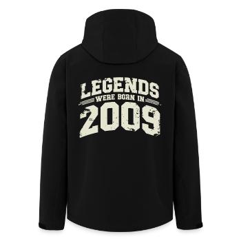 2009 Vintage Born Legends Birthday Gift - Men’s Recycled Softshell Jacket by Stanley/Stella - black - Back - AI Model Male 185 light (185cm)