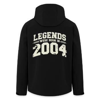 2004 Vintage Born Legends Birthday Gift - Men’s Recycled Softshell Jacket by Stanley/Stella - black - Back - AI Model Male 185 light (185cm)