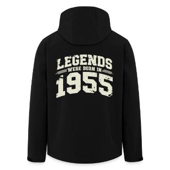 1955 Jahrgang geboren Legenden Geburtstag Geschenk - Recycelte Männer Softshell-Jacke von Stanley/Stella - Schwarz - Hinten - AI Model Male 185 light (185cm)