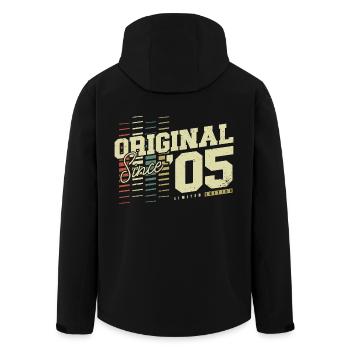 Original 2005 Jahrgang Vintage Retro Geburtstag - Recycelte Männer Softshell-Jacke von Stanley/Stella - Schwarz - Hinten - AI Model Male 185 light (185cm)